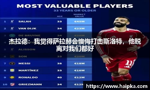 杰拉德：我觉得萨拉赫会懊悔打击斯洛特，他脱离对我们都好